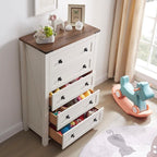 T4TREAM Farmhouse 5 Drawers Dresser Chests - Image 8