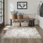 Washable Area Rug 3x5 Entryway Rug: Washable Modern Abstract Soft Thin Rug - Image 3