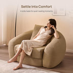 SICOTAS 49.9" Curved Convertible Sofa Couch Bed - Image 4