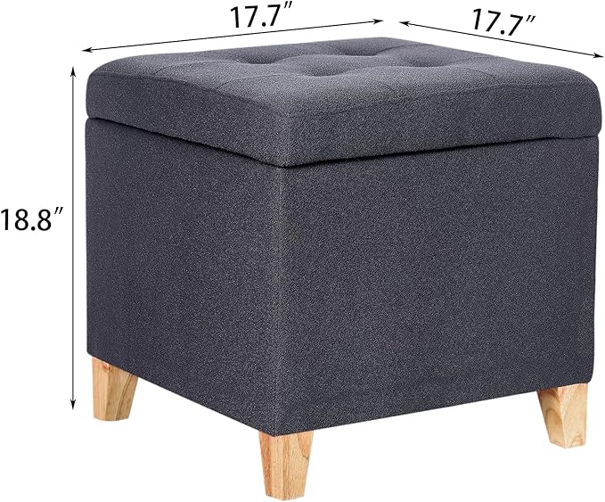Adeco Storage Ottoman Bench - Image 3