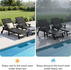 Outdoor Lounge Chair with 5-Position Adjustable, Outside Lounge Chair with Cup - Image 7