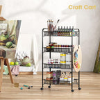 TOOLF 4-Tier Rolling Cart, Metal Utility Cart - Image 2