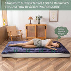 MAXYOYO Black Moon and Star Futon Mattress, Japanese Floor Mattress Quilted - Image 3