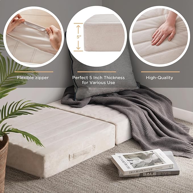 Codi Floor Cushions for Adults, Large Meditation Pillows - Image 4