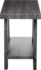 Roundhill Furniture Athens Contemporary Wood Shelf Side Table - Image 4