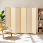 6 Panel Room Divider and Extra Wide Folding Privacy Screen, 94.5" W x 67" H - Image 9