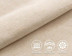 Stellhome Linen Throw Pillow Covers Square Solid Burlap Cushion Covers - Image 2