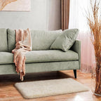 Ophanie Small Rug Washable Non Slip Throw Bedside Area Rugs, Fluffy Soft Beige - Image 5