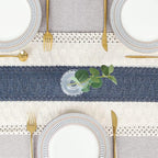 FEXIA Boho Blue Table Runner 90 Inches Long - Image 6