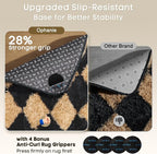 Ophanie Black & Beige Diamond Checkered Rugs - Image 4