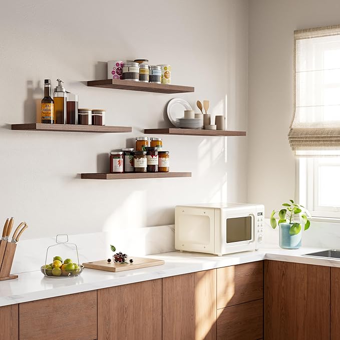 YUFLINX 23’’Rustic Brown Floating Shelves - Image 6