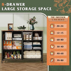 WLIVE 8 Drawer Dresser for Bedroom, Wide Fabric Dresser Storage Organizer - Image 5
