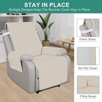 Foxdecor Recliner Chair Covers, Recliner Cover Non-Slip Chair Covers, Washable - Image 3