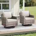 Outdoor Swivel Rocker Patio Chairs-High Back Wicker Swivel Rocker Patio Chairs by AMCLOBA