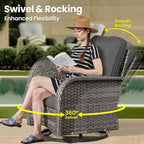 ovios 8-Piece Patio Furniture Set, Outdoor Wicker Sofa - Image 2