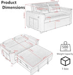 55.5" Small Sleeper Sofa Couch - Image 3