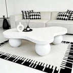 46" Cloud Coffee Table with 3 Ball Legs, Modern Irregular Center Table - Image 6
