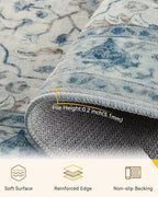 RELEANY Area Rugs 2'x9' Runner Rug Non Slip Washable - Image 3