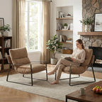 LukeAlon Modern Chenille Accent Armchair, Upholstered Lounge Chair - Image 6