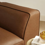 Modway Auren Vegan Leather Left Modular Armchair in Coffee - Image 5
