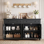 Scurrty Sideboard Buffet Cabinet, Vintage Coffee Bar Cabinets - Image 4