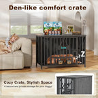 Easycom Foldable Large Dog Crate Furniture, 41.3" Assembly-Free Dog Crates - Image 4
