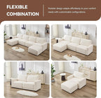 143.8" Modular Sectional Sofa Modern Chenille U Shaped Couch - Image 5