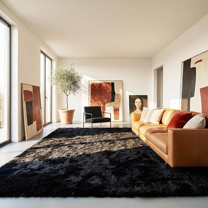 PAGISOFE 6x9 Ft Fluffy Bedroom Rugs, Fuzzy Shaggy Carpet, Indoor Plush Nursery - Image 9