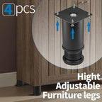 4 Inch Metal Furniture Legs Stainless Steel Adjustable Legs Black Metal Legs - Image 5