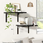 Fun Memories Floating Shelves for Wall, 12 Inch Deep Floating Shelves Set of 2 - Image 4