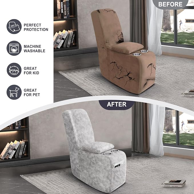 ANARACHON Leather Look Recliner Console Cover - Image 5
