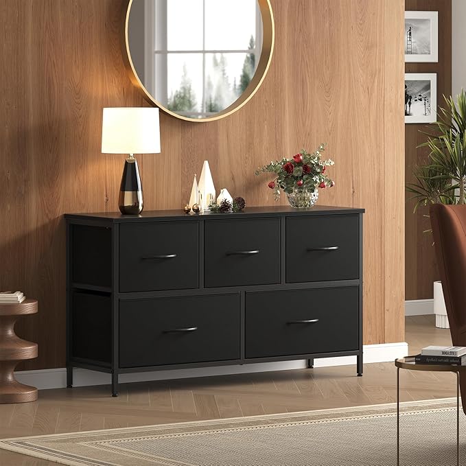OLIXIS 5 Drawer Dresser for Bedroom, Closet Chest Organizer Furniture, TV Stand - Image 7