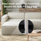 Novilla 117.7" Modular Sectional Sofa, No Assembly Cloud Sectional Couch - Image 4