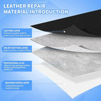 Leather Repair Patches, 35X79 Inch Self-Adhesive Leather Repair Tape, Stretch - Image 3