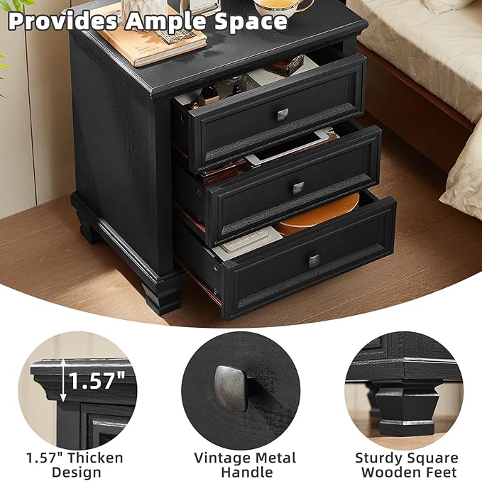 SAVOR LIFE Farmhouse Nightstand - Image 6