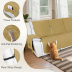 HDCAXKJ Reclining Sectional Couch Covers L Shape Recliner Sofa Middle Console - Image 4