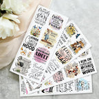 4 Sheets Rub on Transfers for Crafts, Animal Satirical Quotes Furniture - Image 5