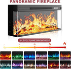 97" Fireplace TV Stand with 36" Electric Fireplace, Farmhouse Entertainment - Image 3