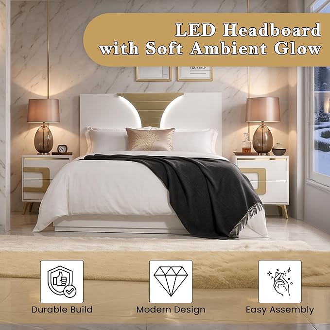 Kings Brand Furniture Claire 6-Piece King Size Bedroom Set - Image 3