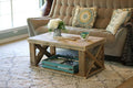 Doug and Cristy Designs Natural Wooden X Leg Coffee Table by DougandCristyDesigns