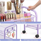 TOOLF 4-Tier Rolling Cart, Metal Utility Cart - Image 4