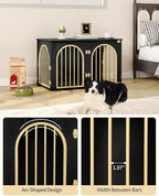 Hzuaneri 39.4" Wooden Dog Crate Furniture, Indoor Dog Kennel Dogs Cage - Image 3