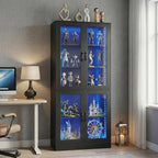 holzart Modern Black 5-Tier Display Cabinet by holzart