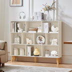 LEYAOYAO 10 Cube Bookshelf, 3 Tier Vintage 55" Wide Bookcase - Image 9