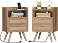 SUPERJARE 2 Drawer Night Stand by SUPERJARE