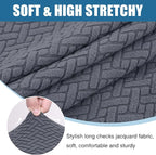 Smiry Waterproof Couch Cushion Covers, Stretch Jacquard Thick Sofa Cushion - Image 7