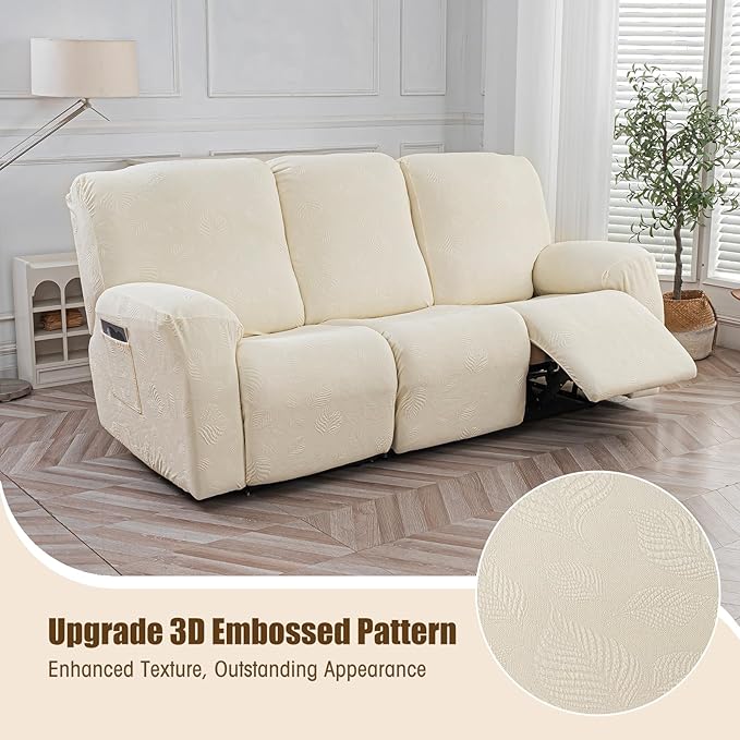 Gennia Recliner Sofa Covers 5 Pieces, Waterproof Sectional Couch Cover Stretch - Image 2