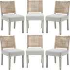 LZAREAL Farmhouse Dining Chairs Set of 6 Linen Fabric Upholstered Accent Side by LZAREALBetterRoomForRealLiving
