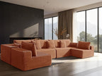138" Cloud Sectional Couch, Comfort U Shaped Sofa by VYUXWO