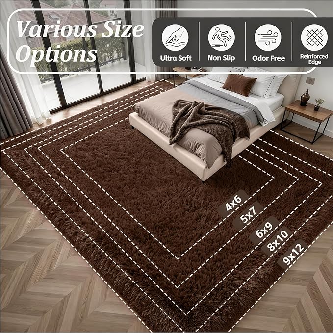6x9 Area Rugs for Living Room Bedroom: Ultra Soft Fluffy Shag Rug Upgrade - Image 9